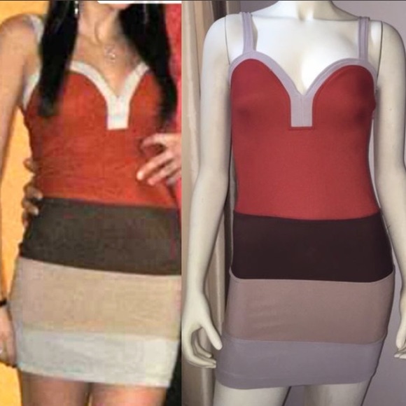 LF Dresses & Skirts - LF Millau Fall Colorblock Bodycon Dress